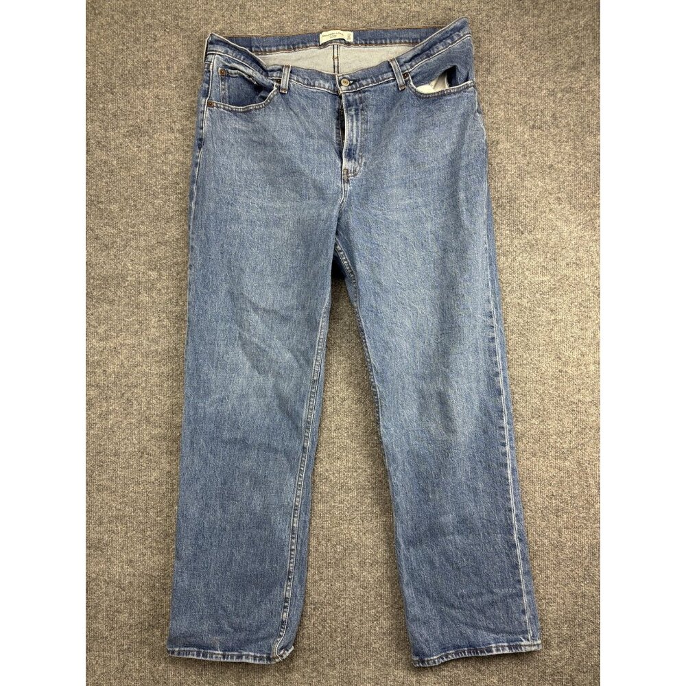 Abercrombie & Fitch Jeans Womens 33x32 Blue The Baggy Mid Rise Straight Denim